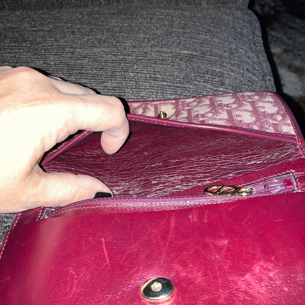 Christian Dior Bordeaux (red)vintage trotterwallet - Picture 6 of 13